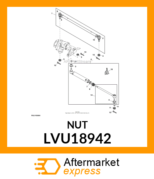 NUT, LH JAM 1.00 LVU18942