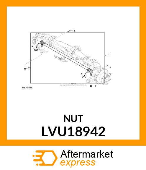 NUT, LH JAM 1.00 LVU18942