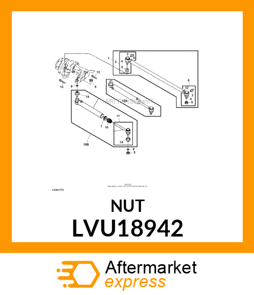 NUT, LH JAM 1.00 LVU18942