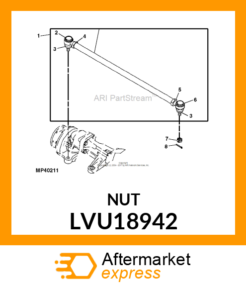 NUT, LH JAM 1.00 LVU18942