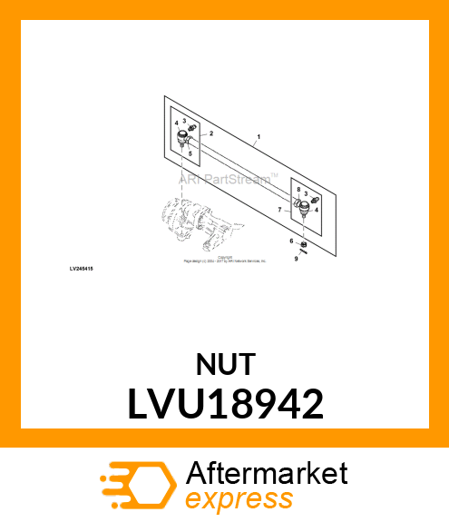 NUT, LH JAM 1.00 LVU18942