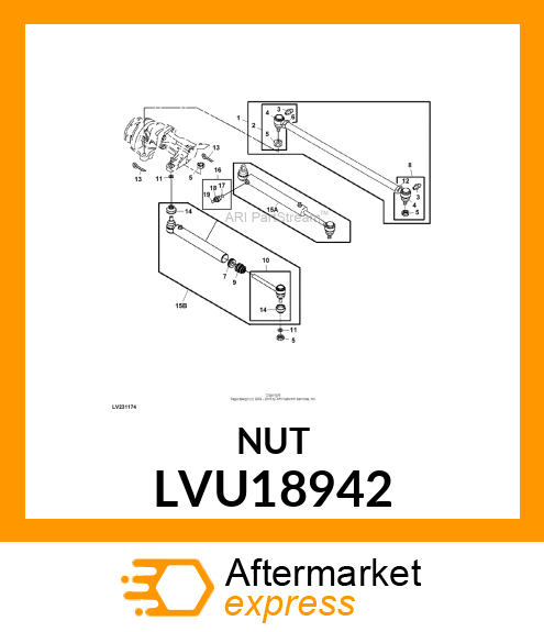 NUT, LH JAM 1.00 LVU18942