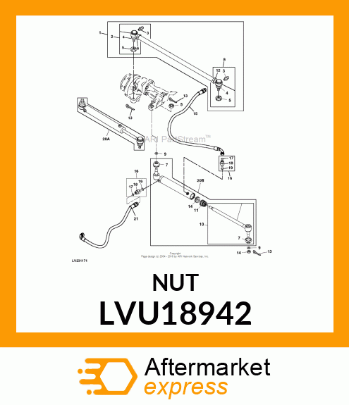 NUT, LH JAM 1.00 LVU18942