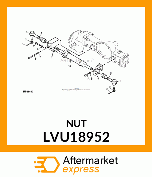 NUT, HEX LVU18952