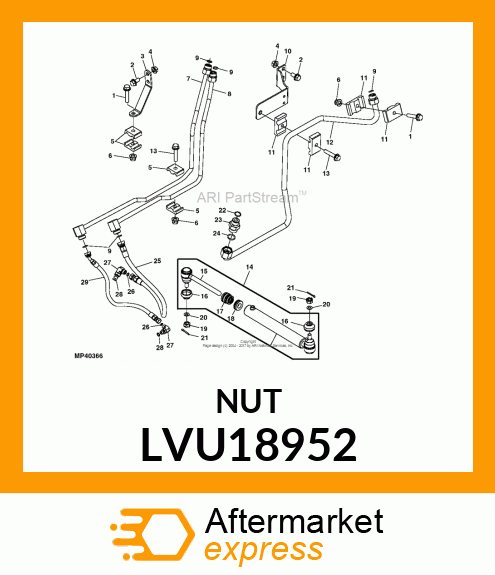 NUT, HEX LVU18952