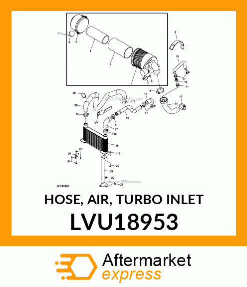 HOSE, AIR, TURBO INLET LVU18953