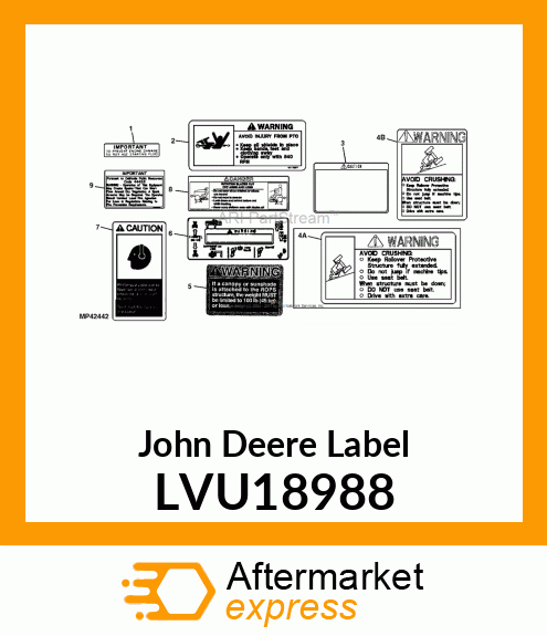 LABEL, FOLDING ROPS LVU18988