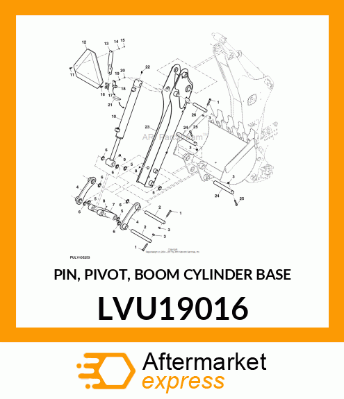 PIN, PIVOT, BOOM CYLINDER BASE LVU19016