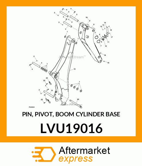 PIN, PIVOT, BOOM CYLINDER BASE LVU19016