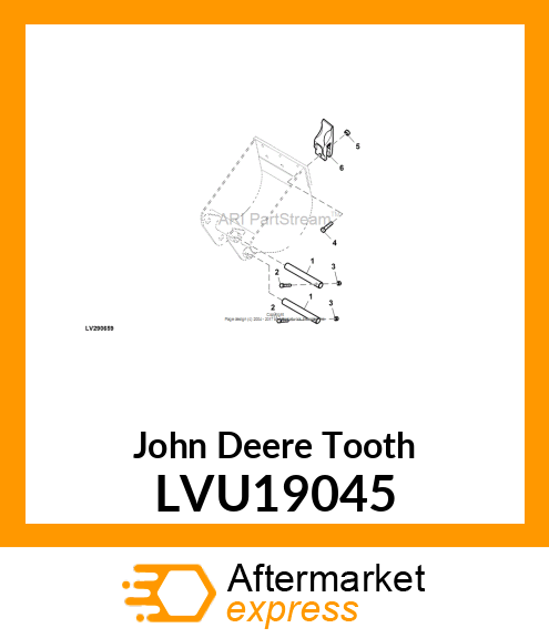 TOOTH, BUCKET, BOLT LVU19045