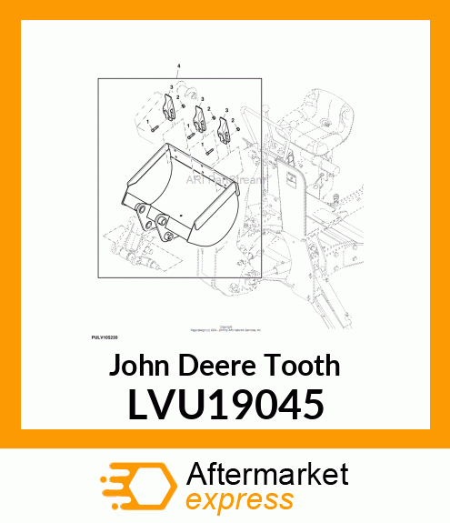 TOOTH, BUCKET, BOLT LVU19045