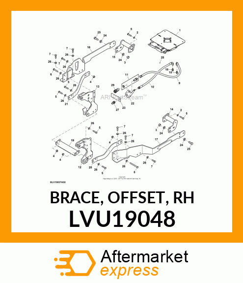 BRACE, OFFSET, RH LVU19048