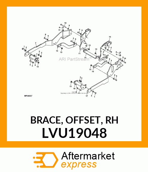 BRACE, OFFSET, RH LVU19048