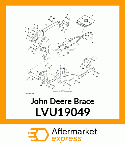 BRACE, OFFSET, LH LVU19049