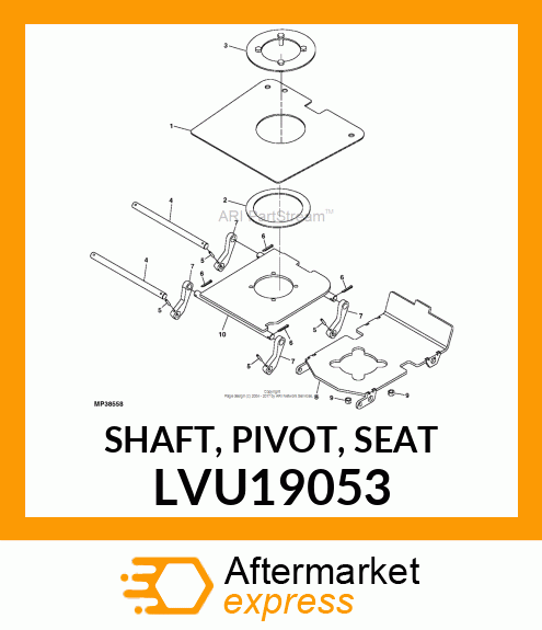 SHAFT, PIVOT, SEAT LVU19053