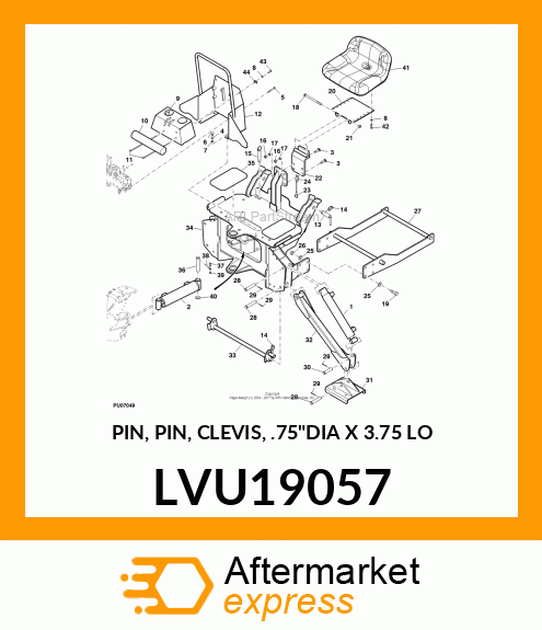 PIN, PIN, CLEVIS, .75"DIA X 3.75 LO LVU19057