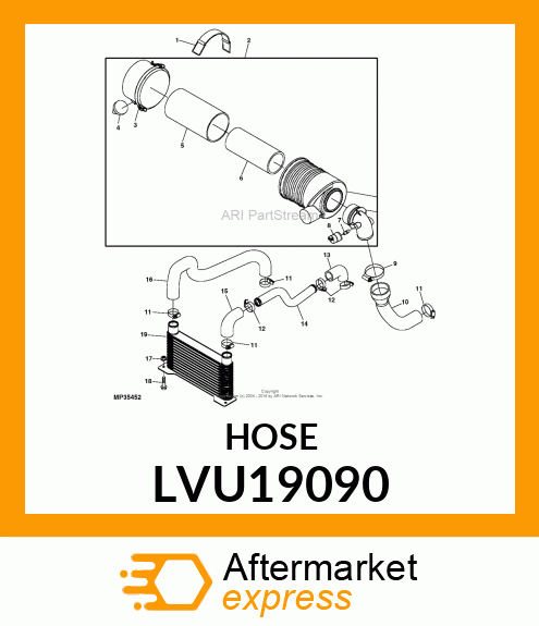 HOSE, TURBO OUTLET LVU19090