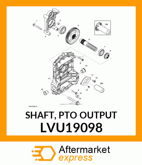 SHAFT, SHAFT, PTO OUTPUT LVU19098