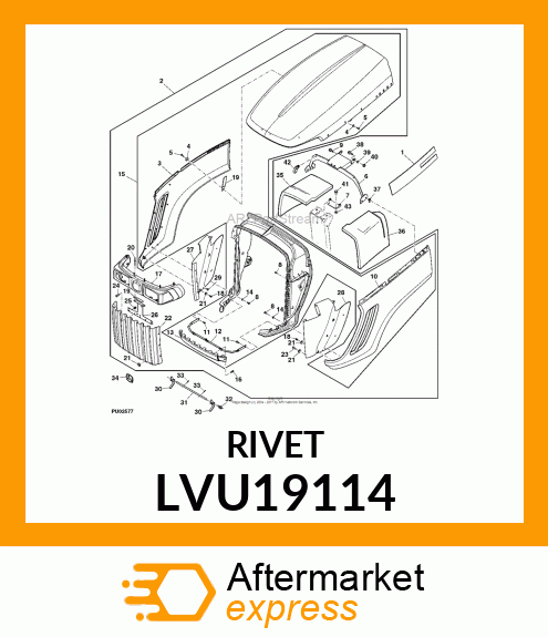 RIVET, RIVET, 4.8MM DIAM, 11.2MM LE LVU19114