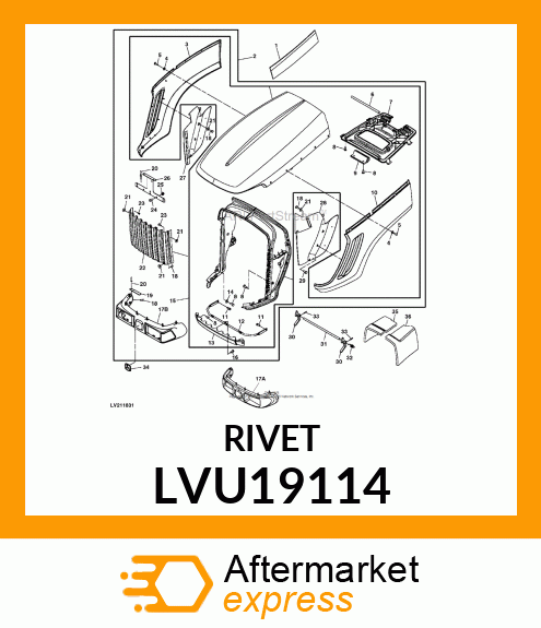 RIVET, RIVET, 4.8MM DIAM, 11.2MM LE LVU19114