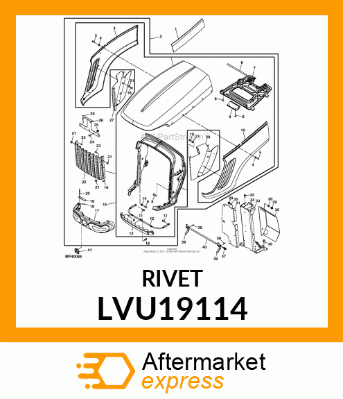 RIVET, RIVET, 4.8MM DIAM, 11.2MM LE LVU19114