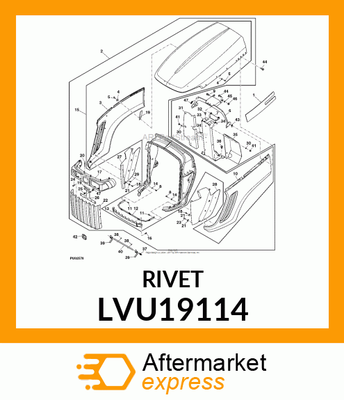 RIVET, RIVET, 4.8MM DIAM, 11.2MM LE LVU19114