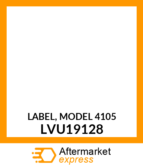 LABEL, MODEL 4105 LVU19128