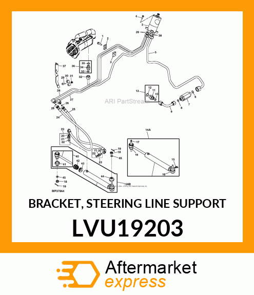 BRACKET, STEERING LINE SUPPORT LVU19203