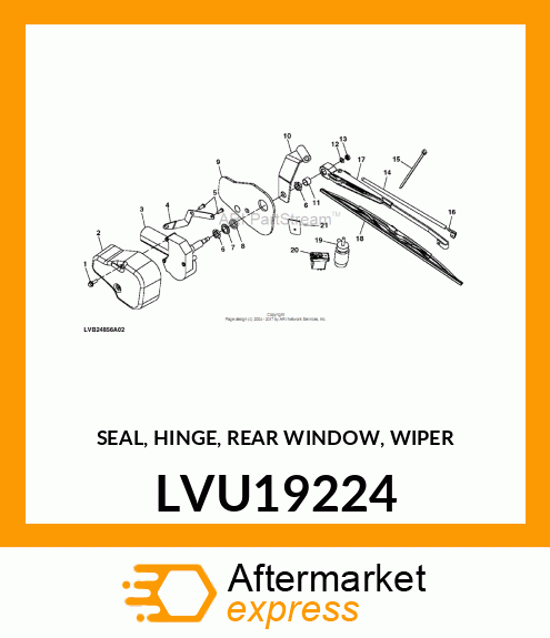 SEAL, HINGE, REAR WINDOW, WIPER LVU19224