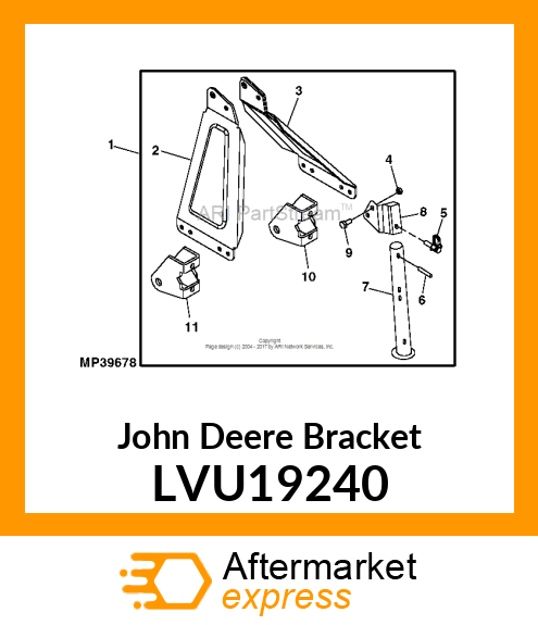 BRACKET, LOWER LH HITCH LVU19240