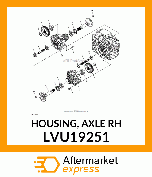 HOUSING, AXLE RH LVU19251