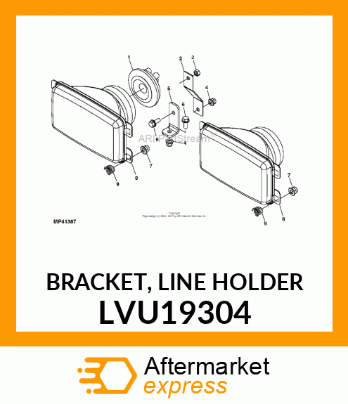 BRACKET, LINE HOLDER LVU19304