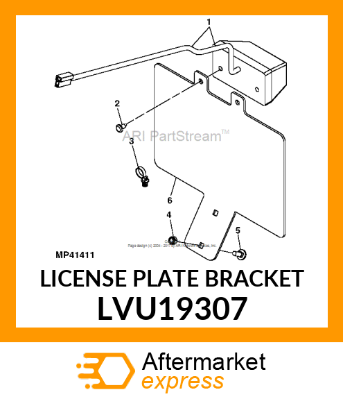 LICENSE PLATE BRACKET LVU19307