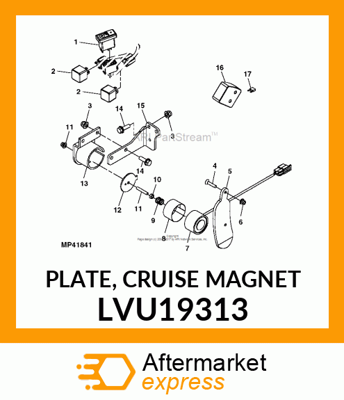 PLATE, CRUISE MAGNET LVU19313