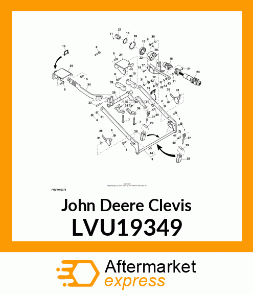 CLEVIS, LINK, DECK LIFT, AUTODECK LVU19349