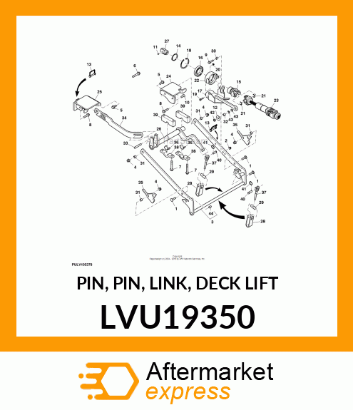 PIN, PIN, LINK, DECK LIFT LVU19350