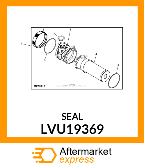 SEAL, RING D 37.47 X 5.33 NBR 70 LVU19369