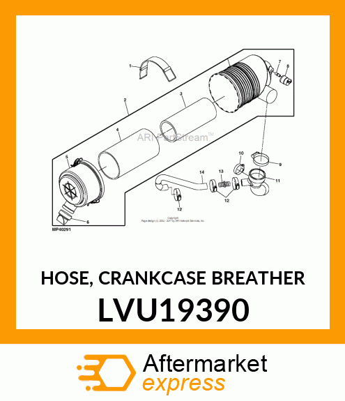 HOSE, CRANKCASE BREATHER LVU19390