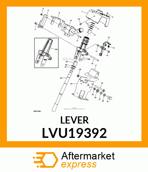 HANDLE, TILT STEERING ASSY LVU19392