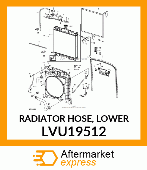 RADIATOR HOSE, LOWER LVU19512