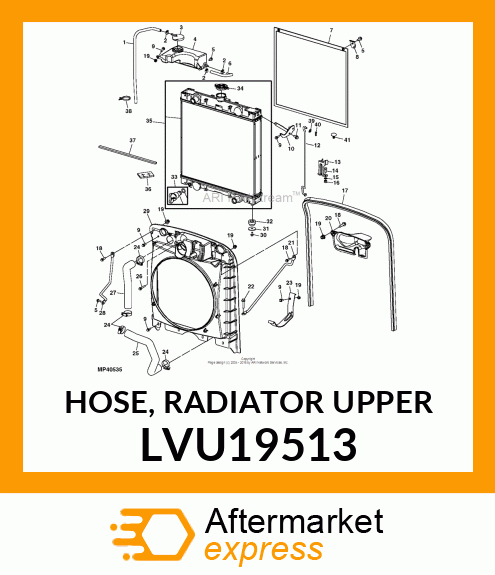 HOSE, RADIATOR UPPER LVU19513