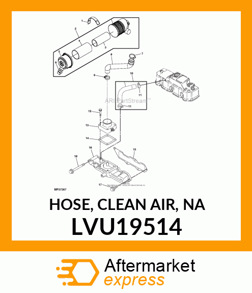 HOSE, CLEAN AIR, NA LVU19514