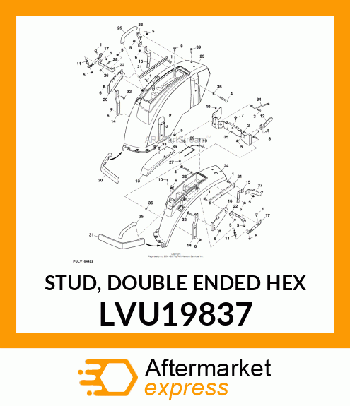 STUD, DOUBLE ENDED HEX LVU19837