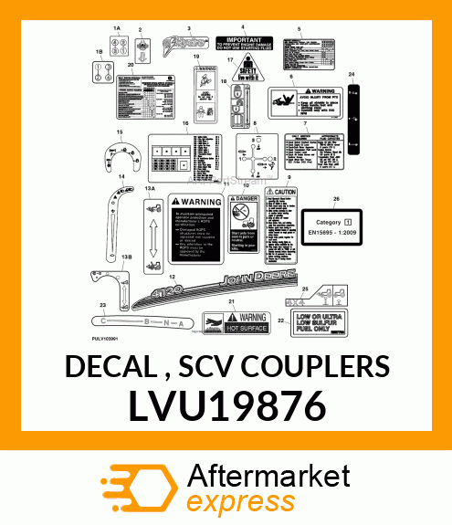 DECAL , SCV COUPLERS LVU19876
