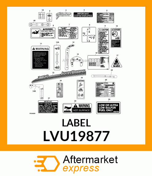 DECAL , SCV COUPLERS LVU19877
