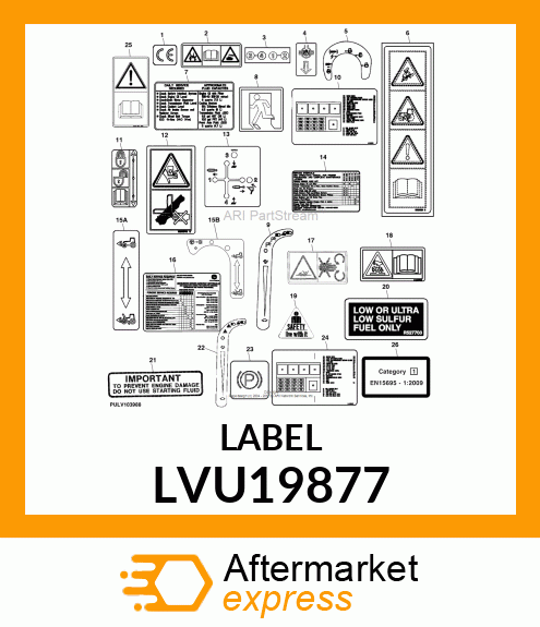 DECAL , SCV COUPLERS LVU19877