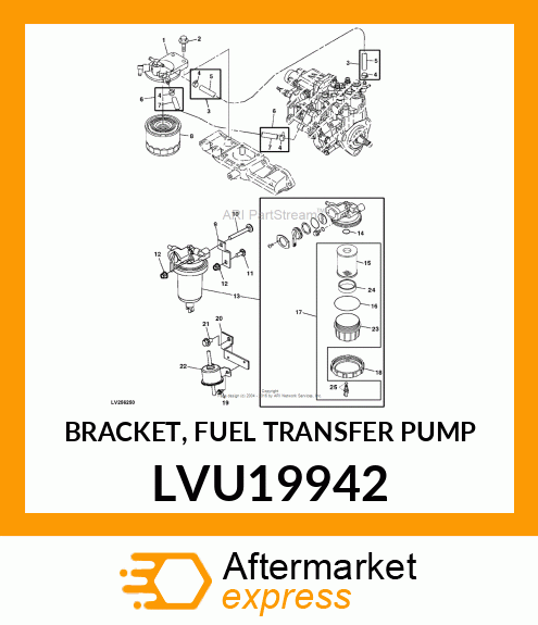 BRACKET, FUEL TRANSFER PUMP LVU19942