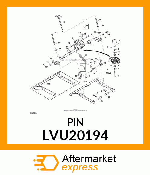 PIN, CLEVIS HD DRILLED HEAT TREATED LVU20194