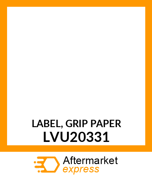 LABEL, GRIP PAPER LVU20331