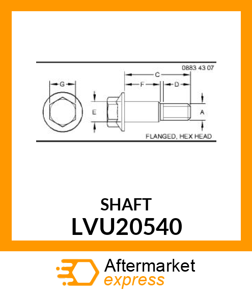 HST CONTROL SHOULDER BOLT LVU20540